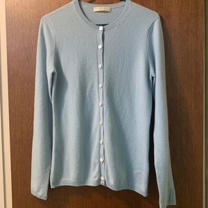 100% Cashmere Pale Blue Cardigan